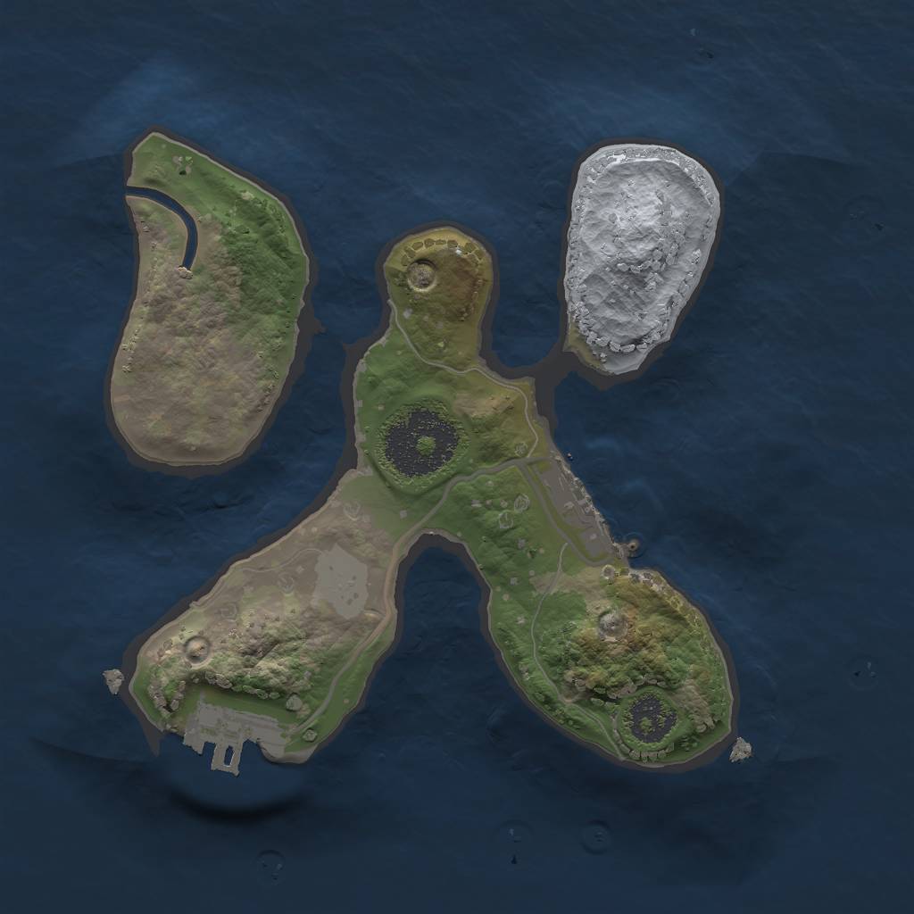 Rust Map: Procedural Map, Size: 2000, Seed: 1292807713, 7 Monuments
