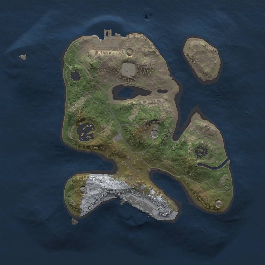 Rust Map: Procedural Map, Size: 2100, Seed: 5231, 9 Monuments