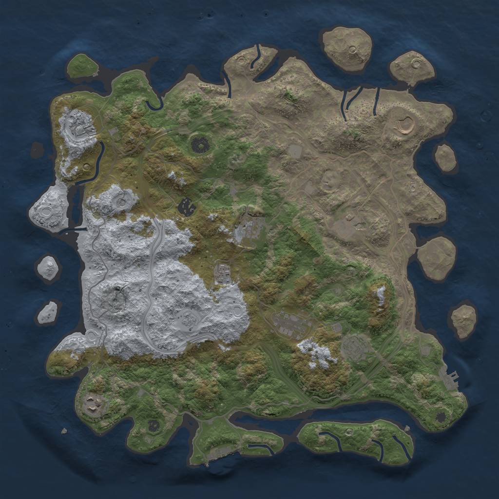 Rust Map: Procedural Map, Size: 4250, Seed: 18432, 18 Monuments