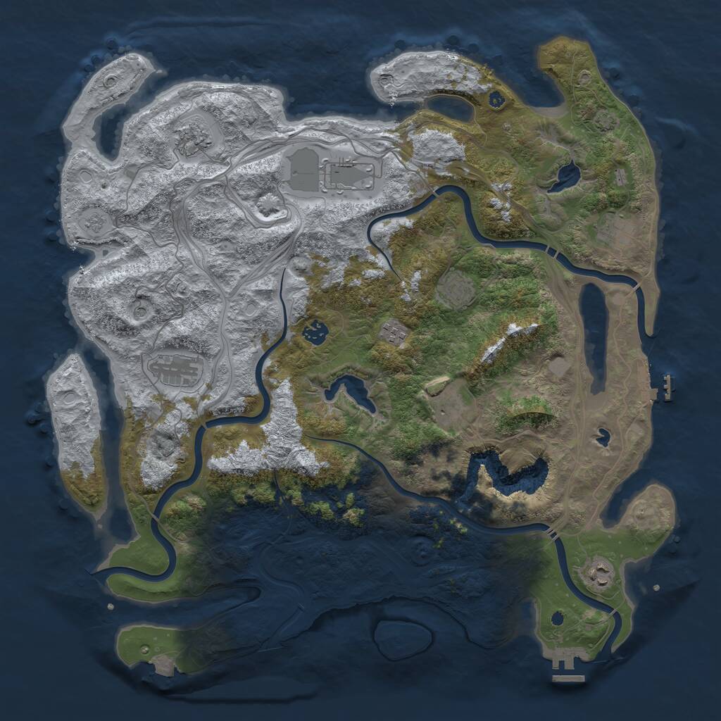 Rust Map: Procedural Map, Size: 4500, Seed: 26786, 15 Monuments