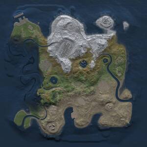 Thumbnail Rust Map: Procedural Map, Size: 2950, Seed: 1, 11 Monuments