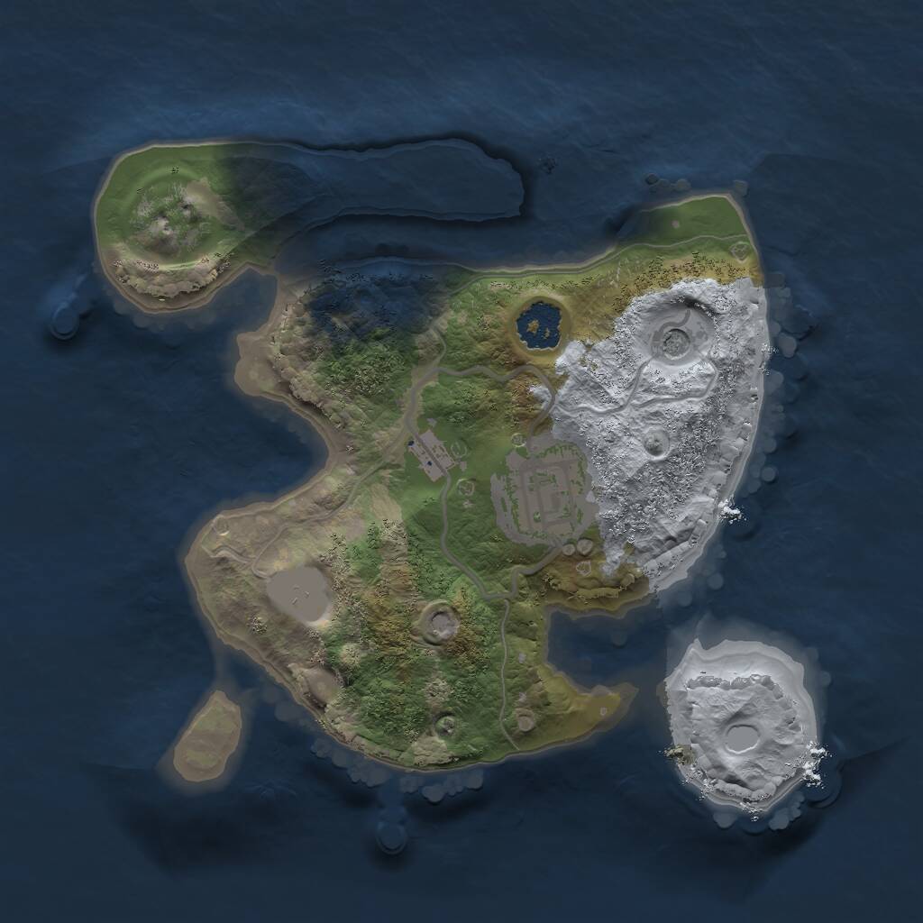 Rust Map: Procedural Map, Size: 2000, Seed: 112596993, 3 Monuments