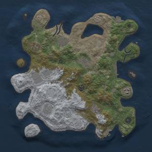 Thumbnail Rust Map: Procedural Map, Size: 3500, Seed: 820167605, 17 Monuments