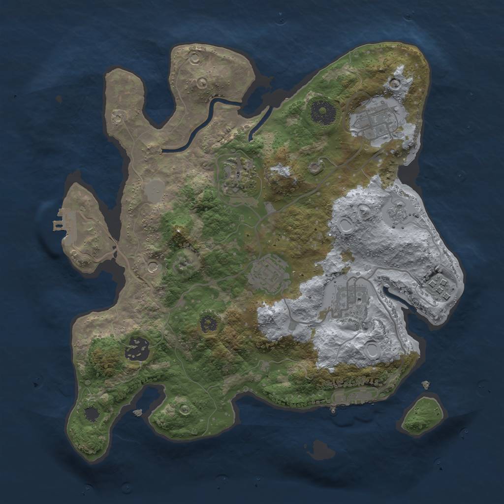 Rust Map: Procedural Map, Size: 3000, Seed: 151512, 15 Monuments