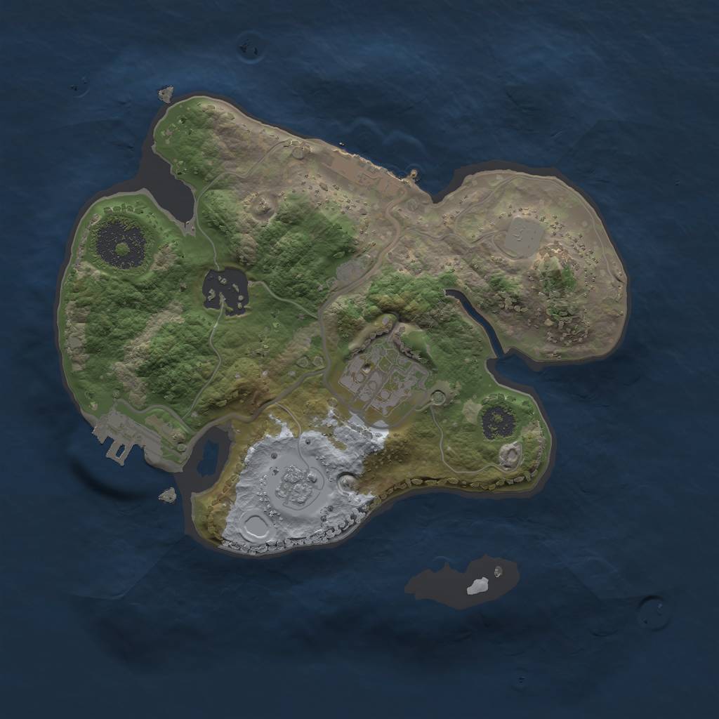 Rust Map: Procedural Map, Size: 2200, Seed: 589578571, 10 Monuments