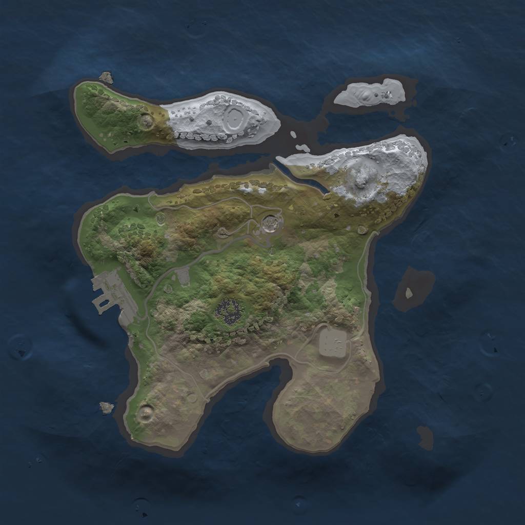 Rust Map: Procedural Map, Size: 2000, Seed: 1734390198, 7 Monuments