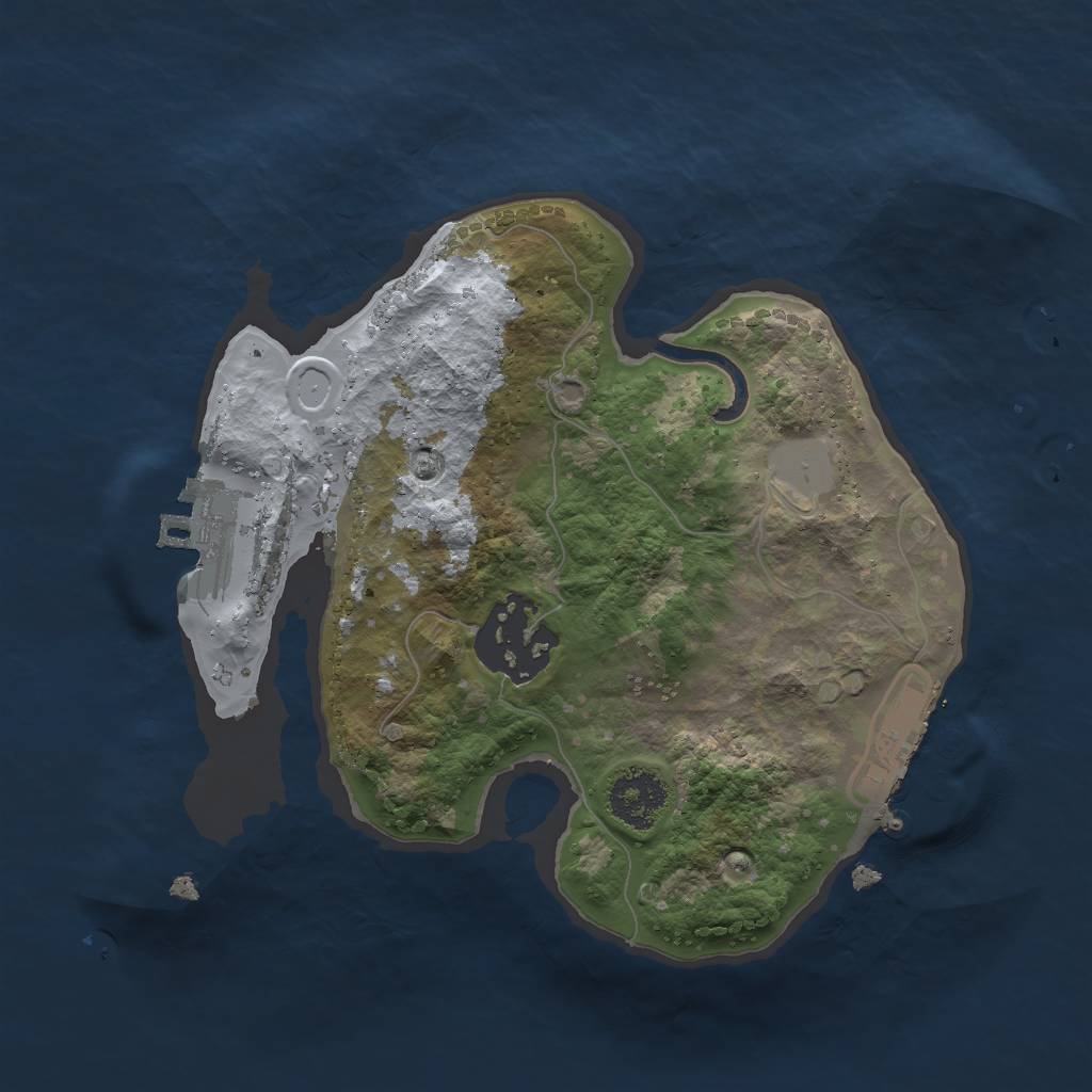 Rust Map: Procedural Map, Size: 2000, Seed: 71779376, 8 Monuments
