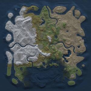 Thumbnail Rust Map: Procedural Map, Size: 4500, Seed: 174, 14 Monuments