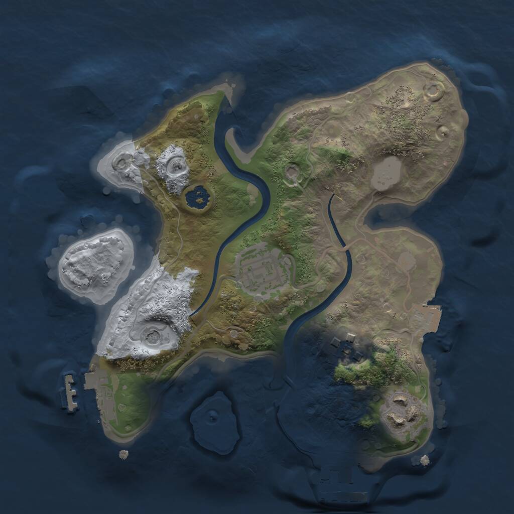 Rust Map: Procedural Map, Size: 2200, Seed: 200, 7 Monuments