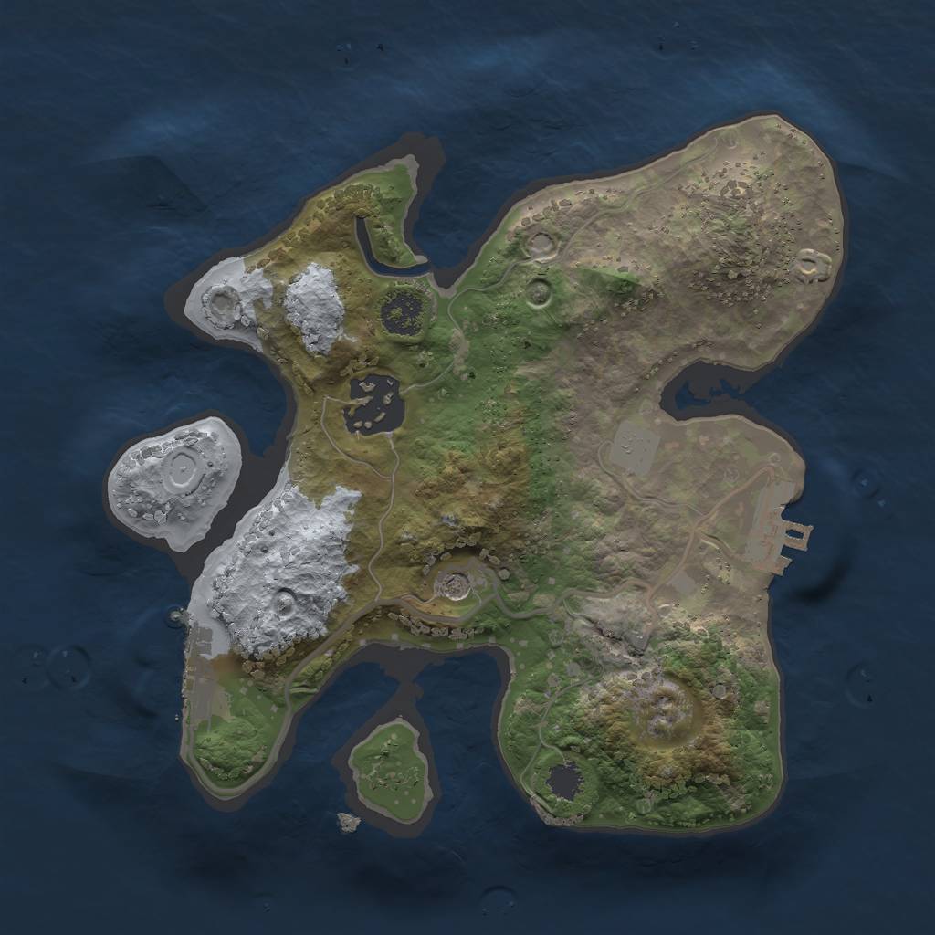 Rust Map: Procedural Map, Size: 2200, Seed: 200, 9 Monuments