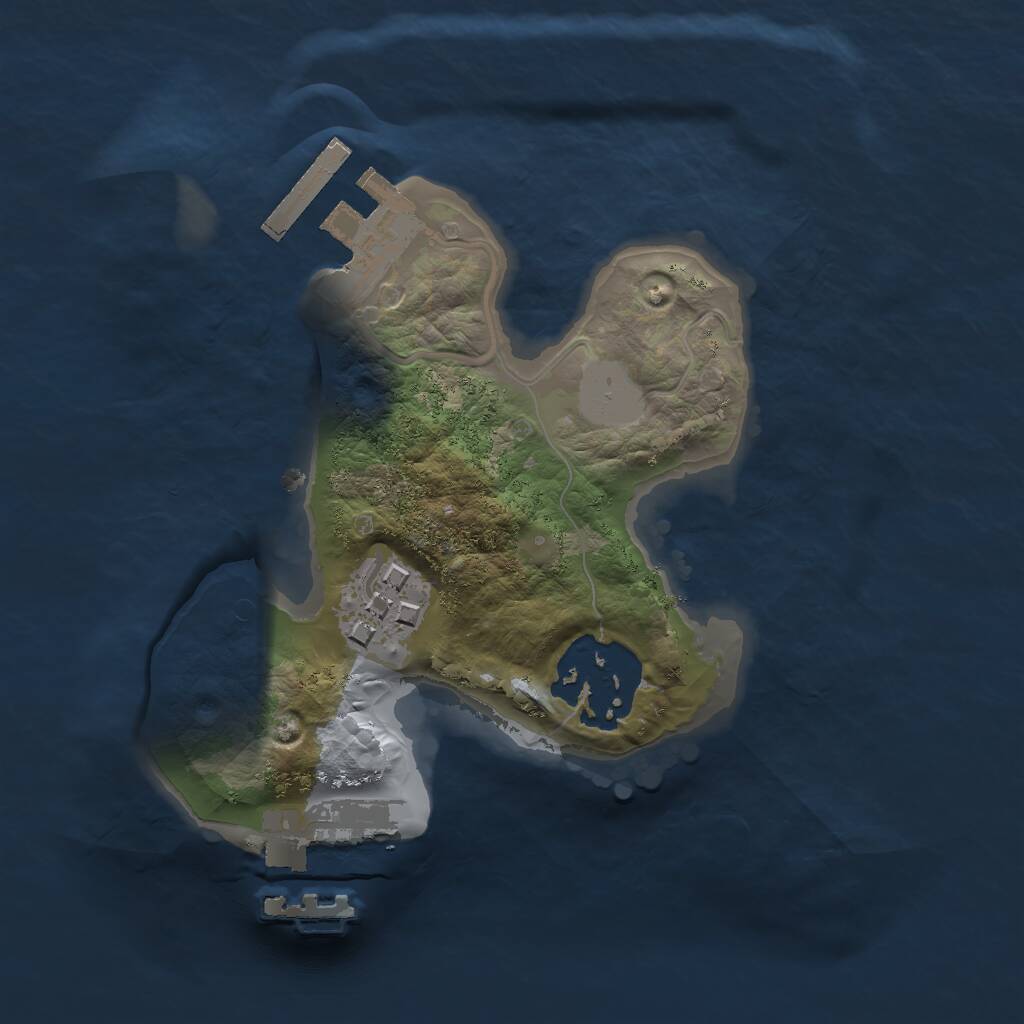 Rust Map: Procedural Map, Size: 1750, Seed: 65421245, 5 Monuments