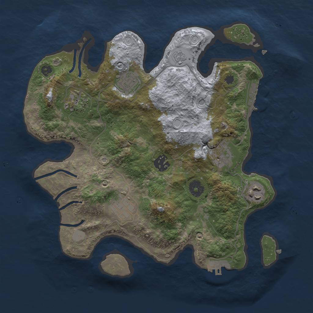 Rust Map: Procedural Map, Size: 3000, Seed: 97679, 15 Monuments