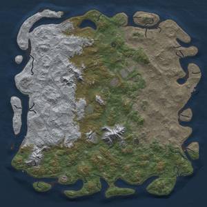 Thumbnail Rust Map: Procedural Map, Size: 6000, Seed: 2142306329, 20 Monuments