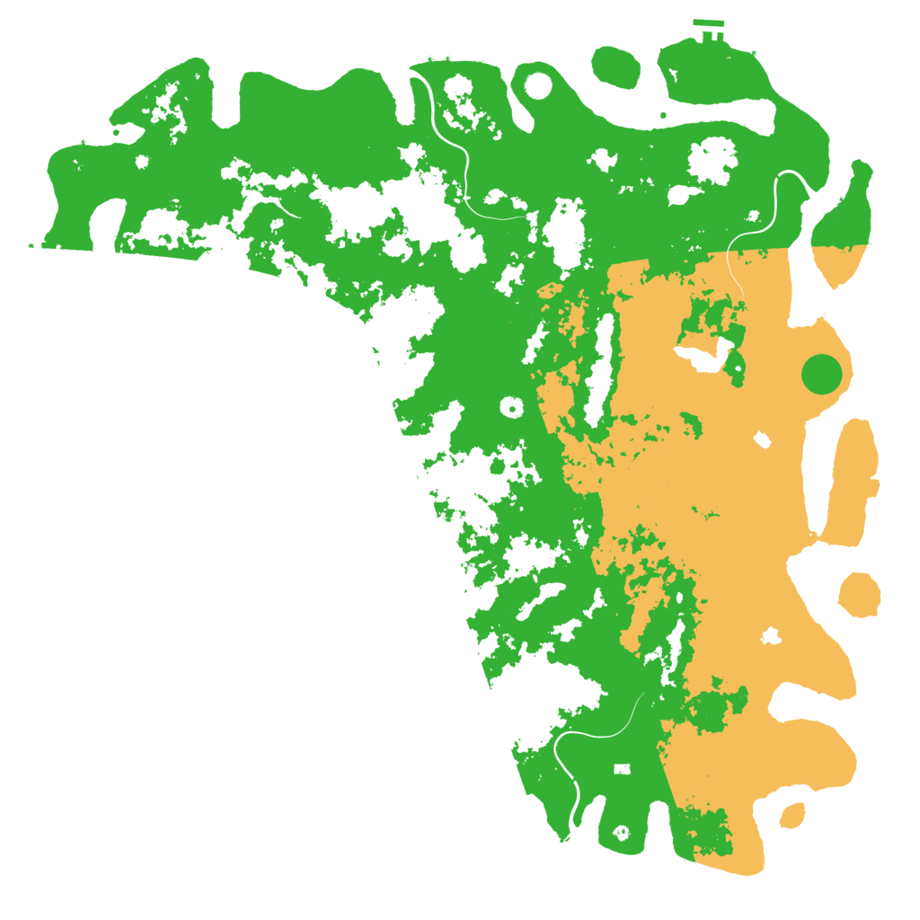 Biome Rust Map: Procedural Map, Size: 6000, Seed: 22432047