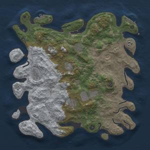 Thumbnail Rust Map: Procedural Map, Size: 4000, Seed: 84520, 18 Monuments