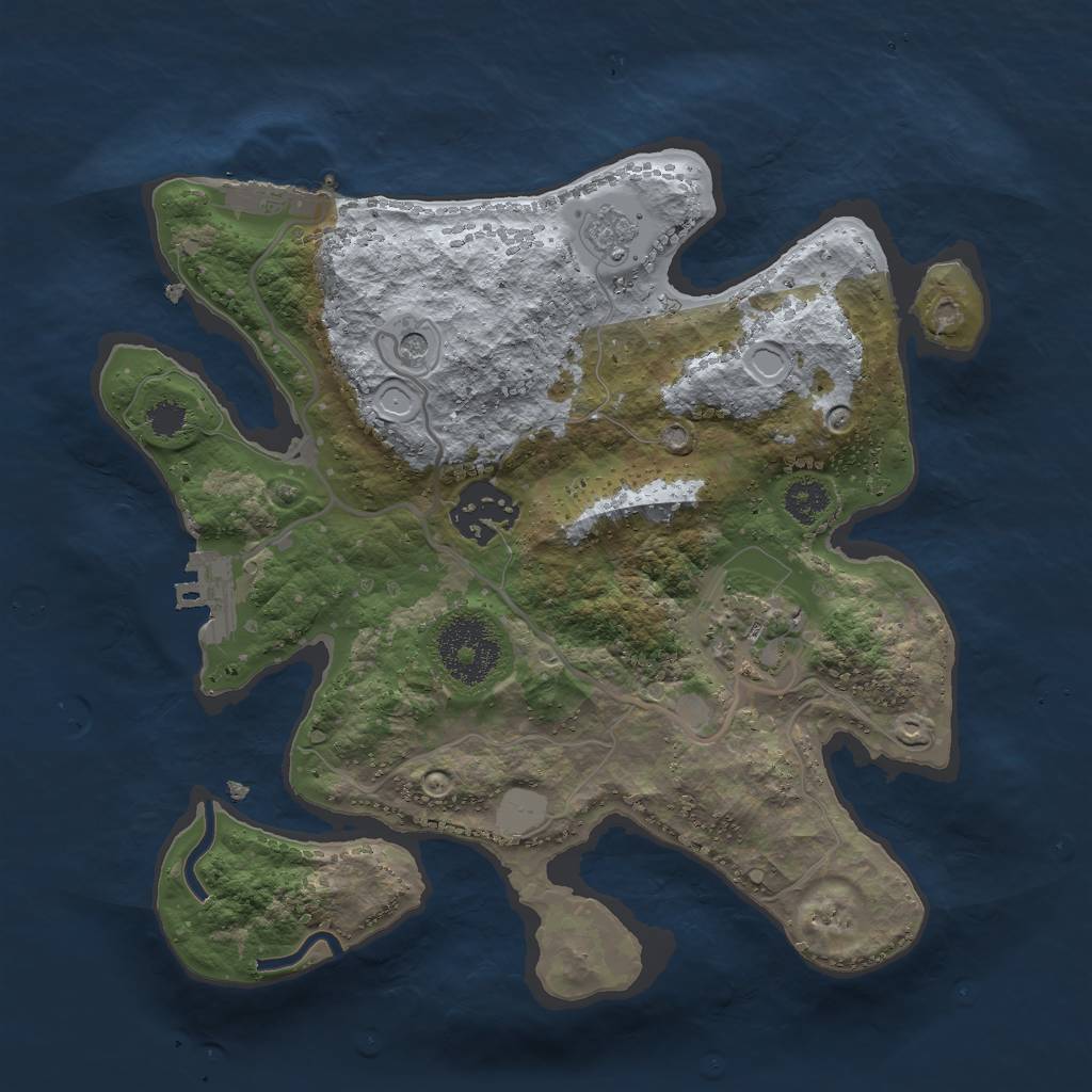 Rust Map: Procedural Map, Size: 2600, Seed: 14142069, 11 Monuments