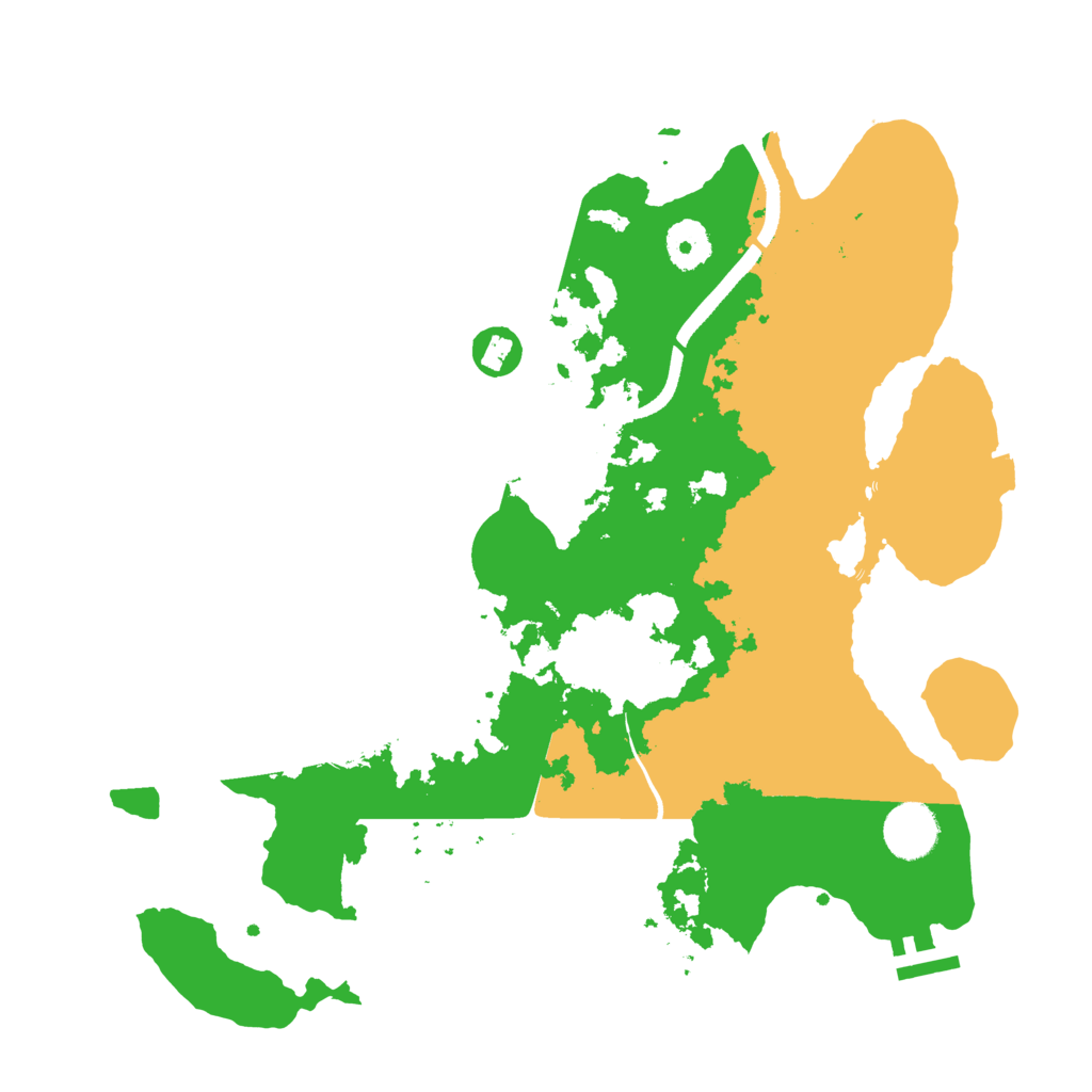 Biome Rust Map: Procedural Map, Size: 3500, Seed: 110464