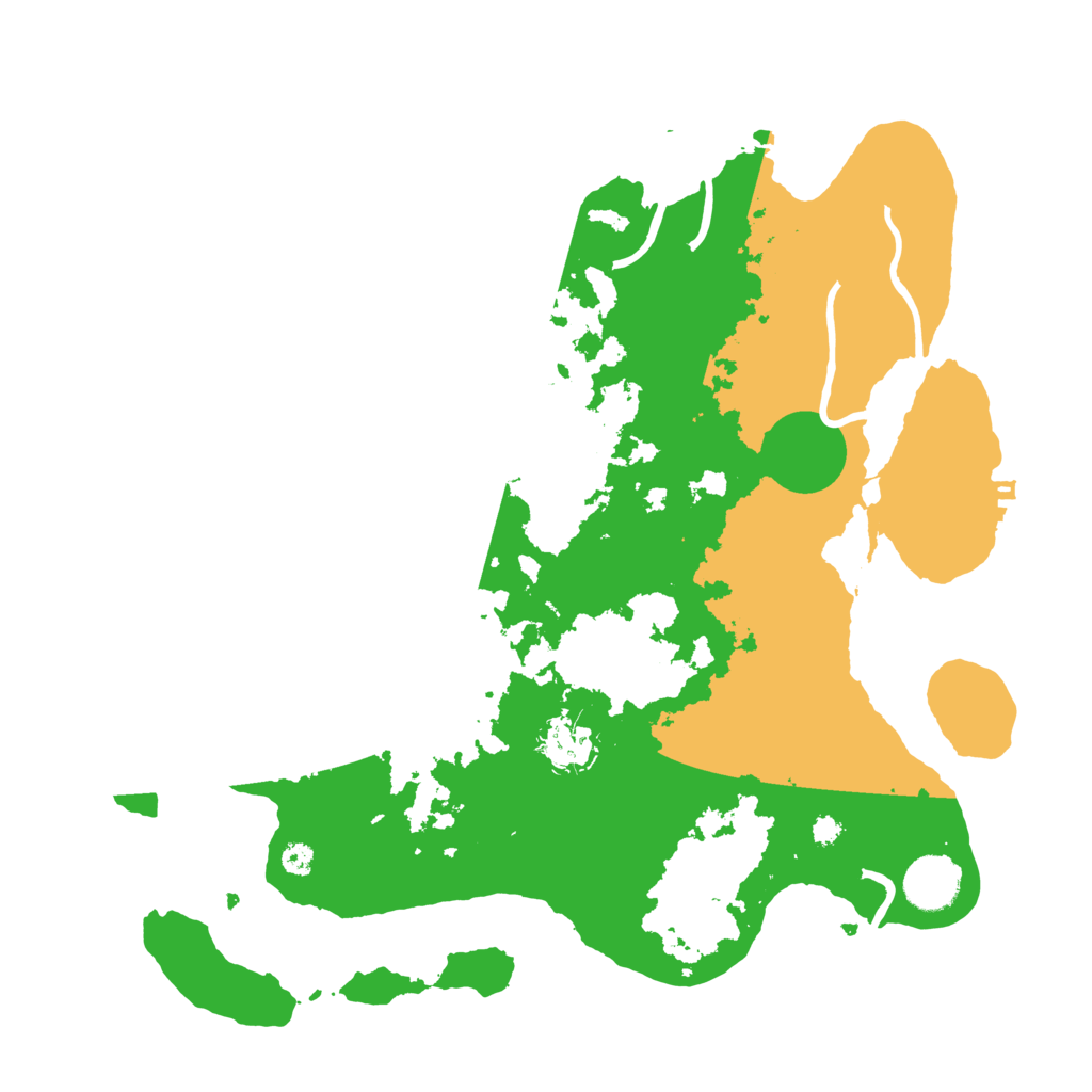 Biome Rust Map: Procedural Map, Size: 3500, Seed: 110464