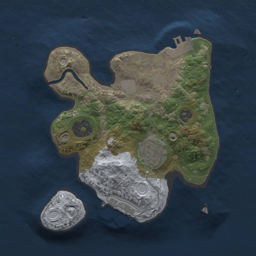 Rust Map: Procedural Map, Size: 2000, Seed: 229, 8 Monuments