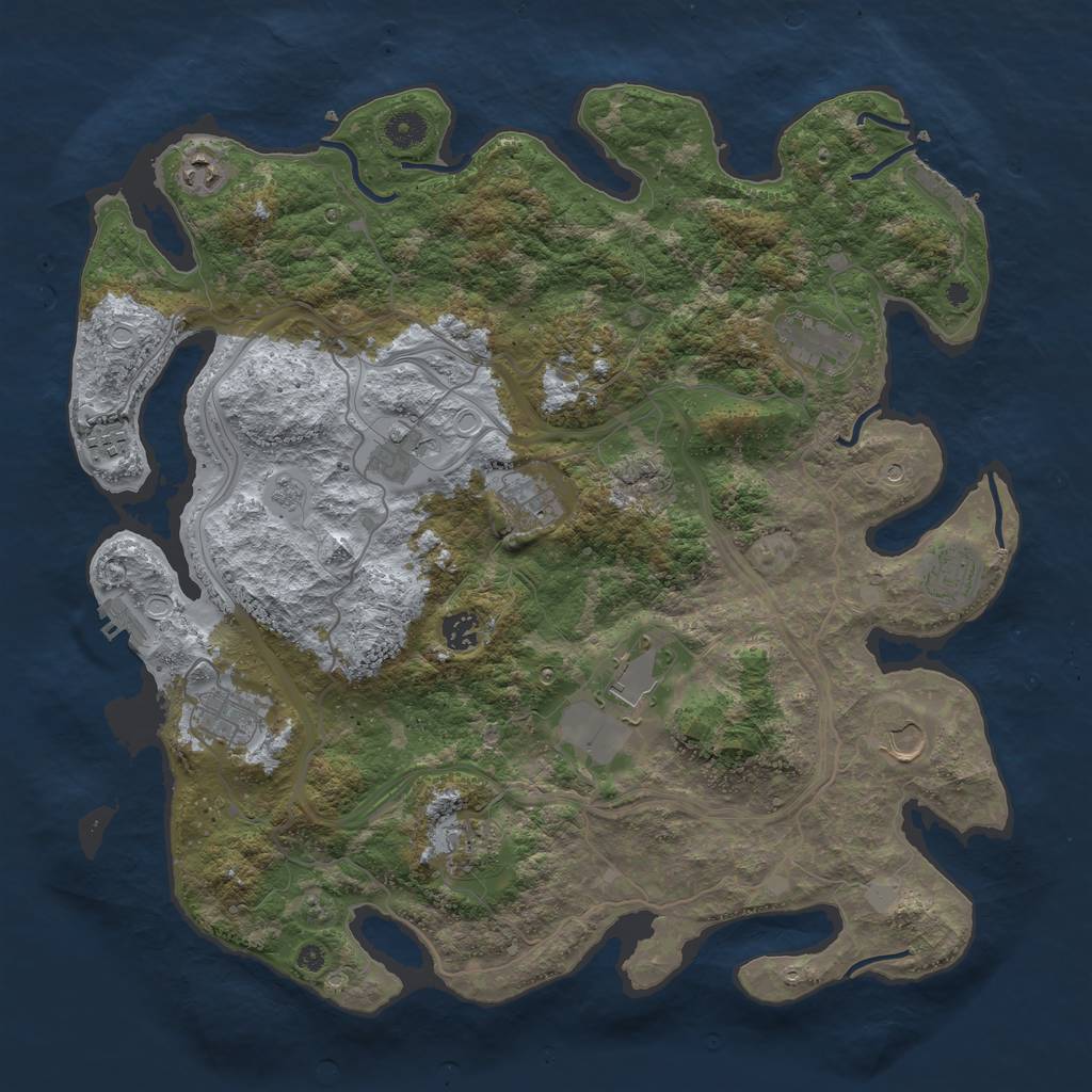 Rust Map: Procedural Map, Size: 4250, Seed: 753014426, 20 Monuments