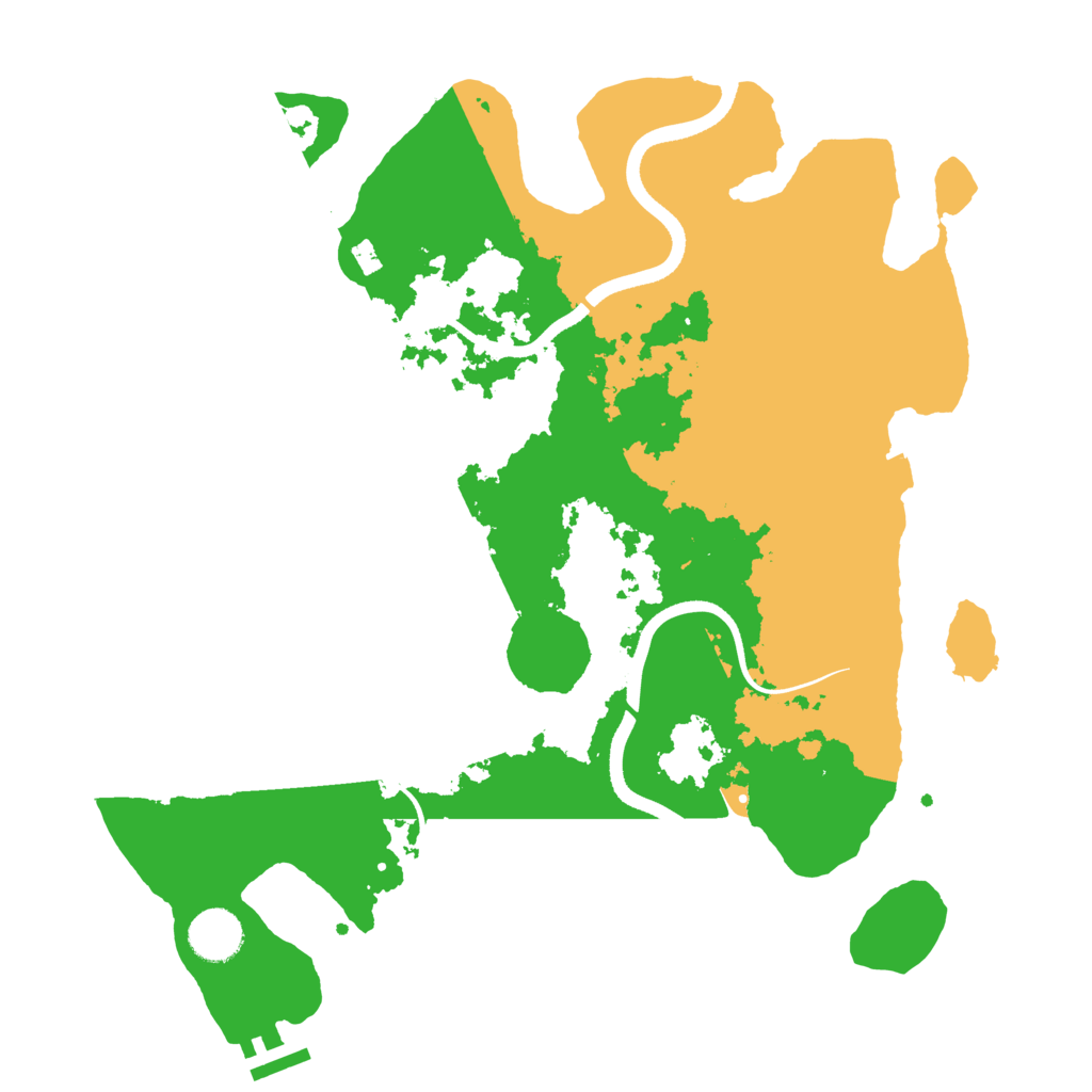 Biome Rust Map: Procedural Map, Size: 3600, Seed: 1509786062