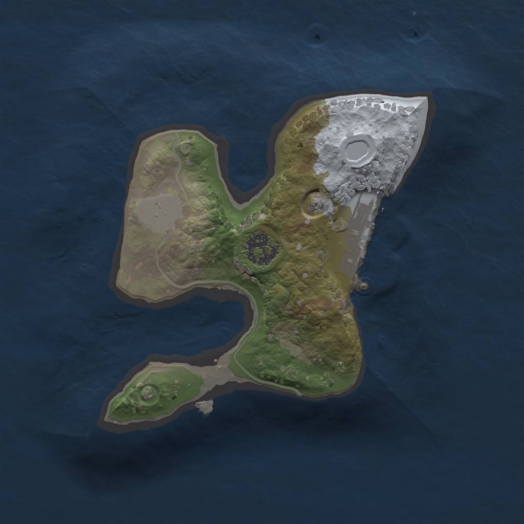 Rust Map: Procedural Map, Size: 1600, Seed: 5896, 5 Monuments