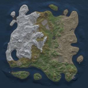 Thumbnail Rust Map: Procedural Map, Size: 3800, Seed: 2079716708, 18 Monuments