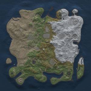 Thumbnail Rust Map: Procedural Map, Size: 3700, Seed: 2057129772, 19 Monuments