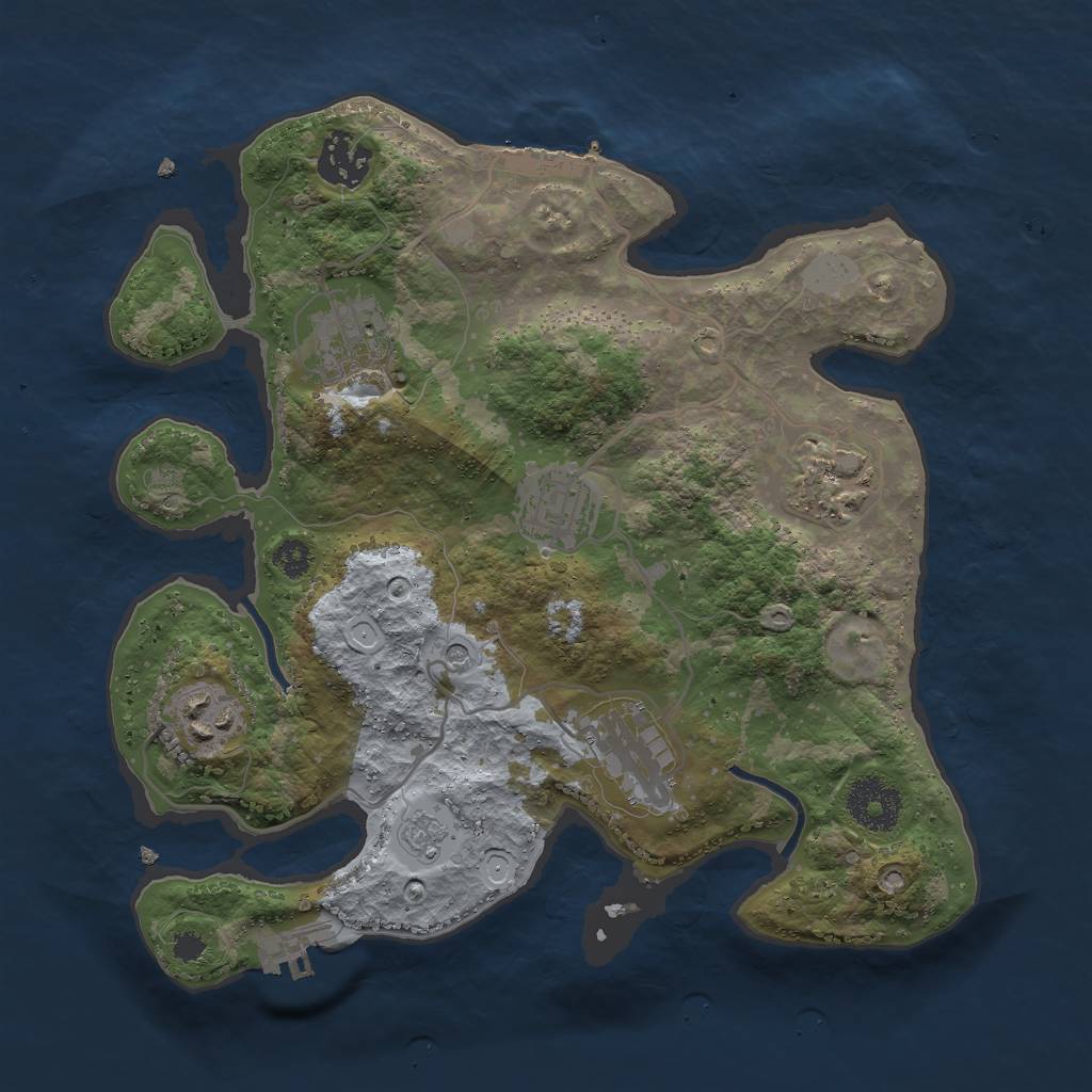 Rust Map: Procedural Map, Size: 3000, Seed: 19909625, 15 Monuments