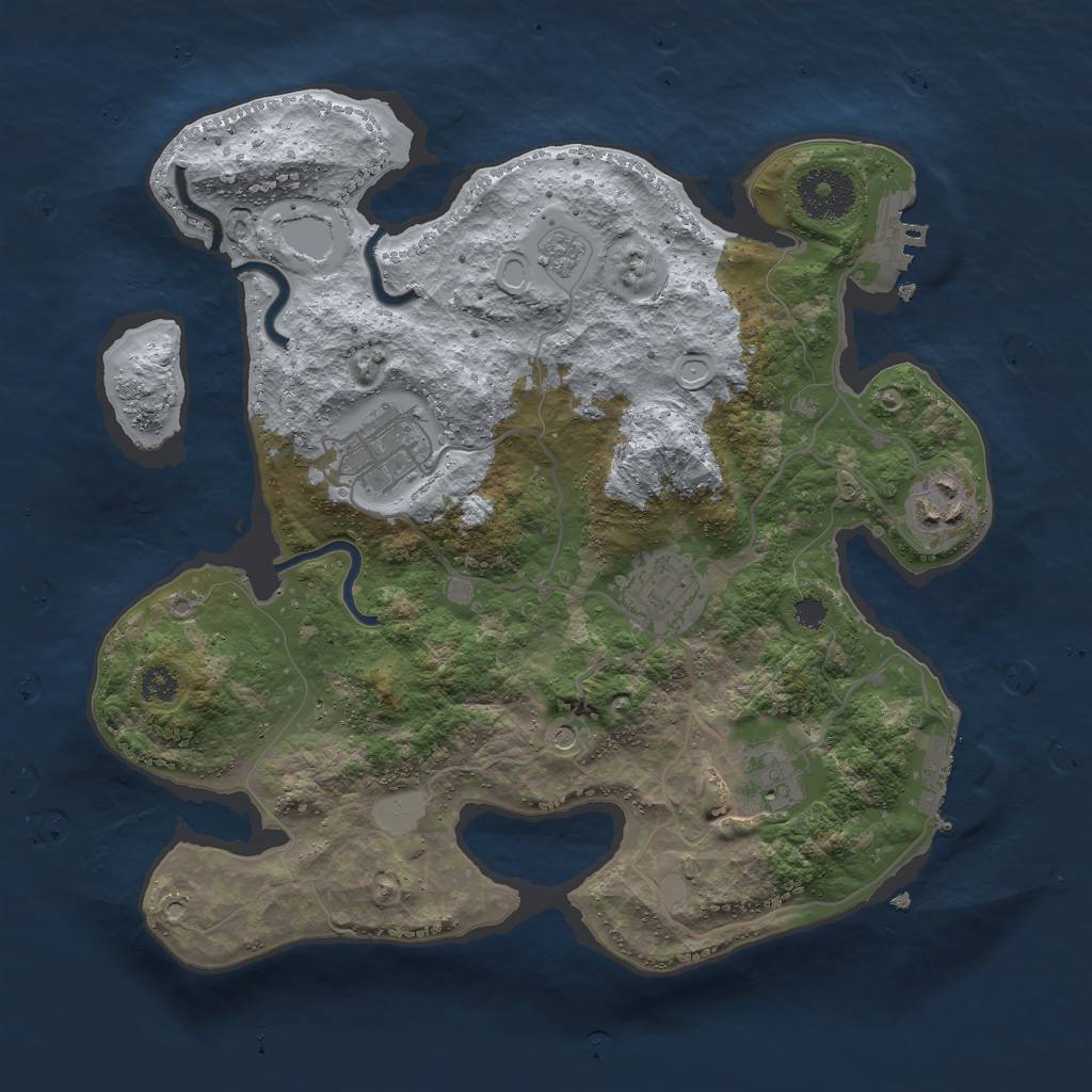 Rust Map: Procedural Map, Size: 3000, Seed: 8392150, 13 Monuments
