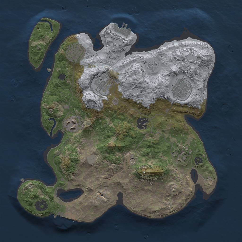 Rust Map: Procedural Map, Size: 3000, Seed: 31312, 15 Monuments
