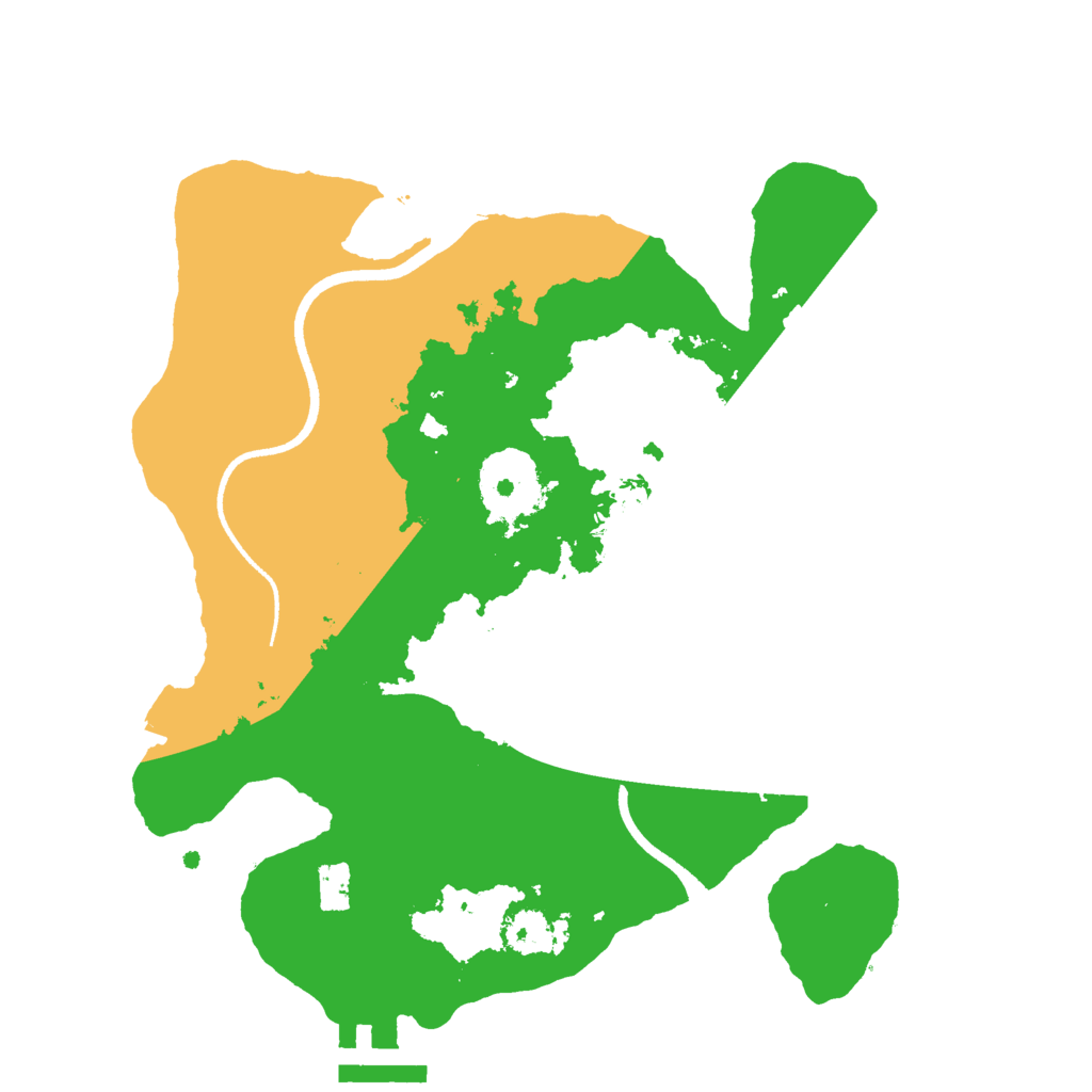 Biome Rust Map: Procedural Map, Size: 2500, Seed: 97247275