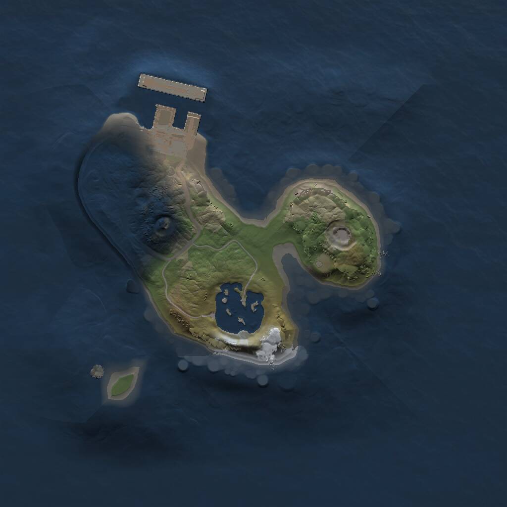 Rust Map: Procedural Map, Size: 1500, Seed: 50505, 3 Monuments