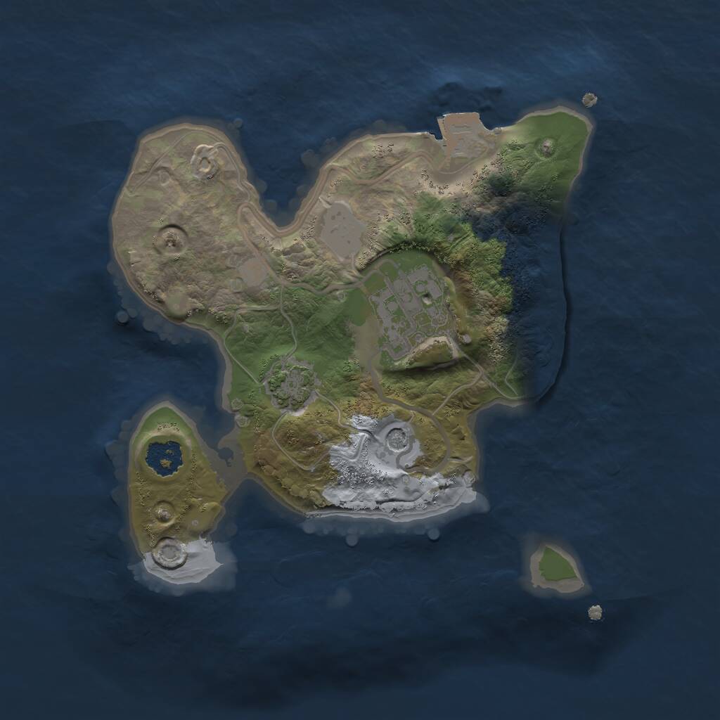 Rust Map: Procedural Map, Size: 2000, Seed: 139816886, 4 Monuments