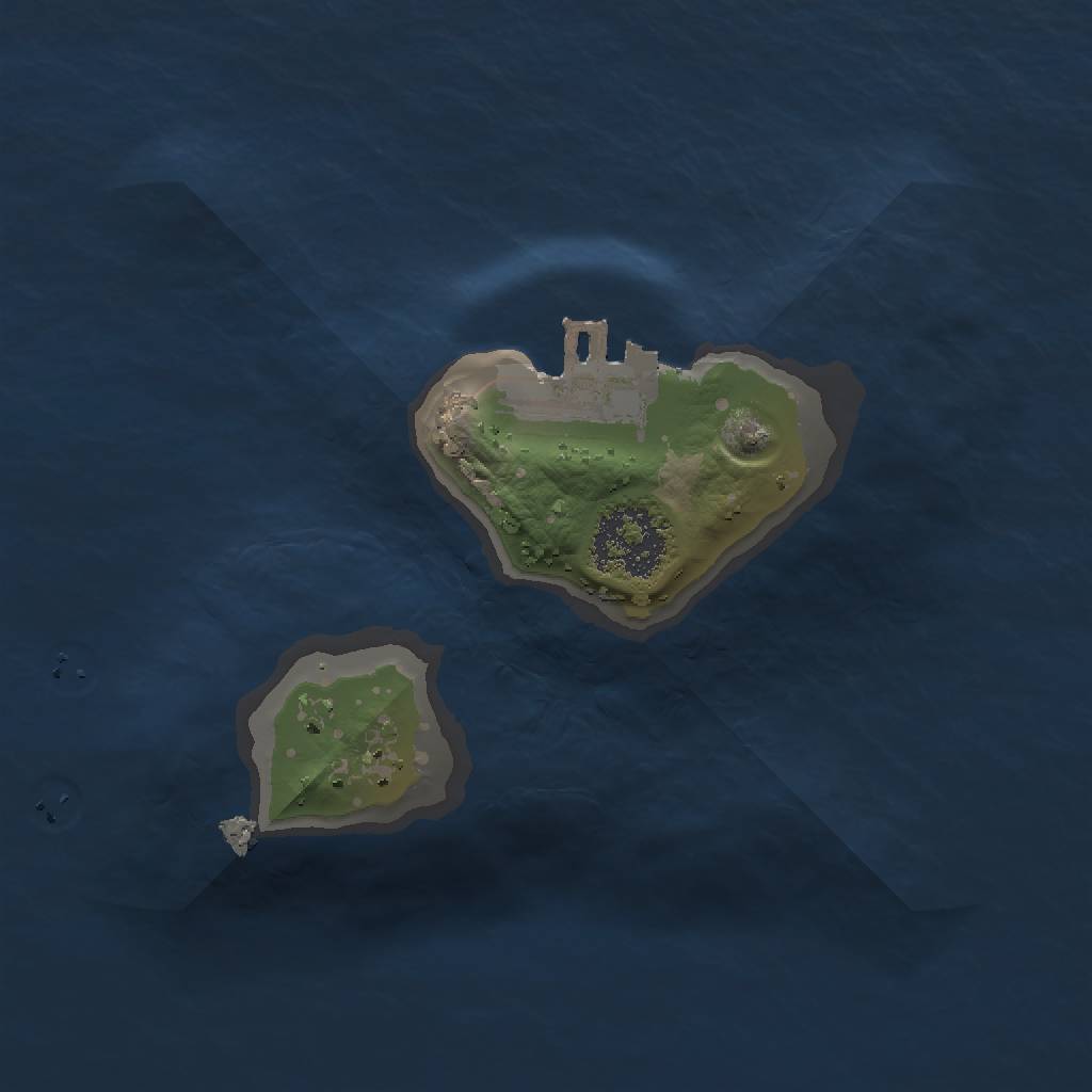 Rust Map: Procedural Map, Size: 1500, Seed: 845743696, 5 Monuments