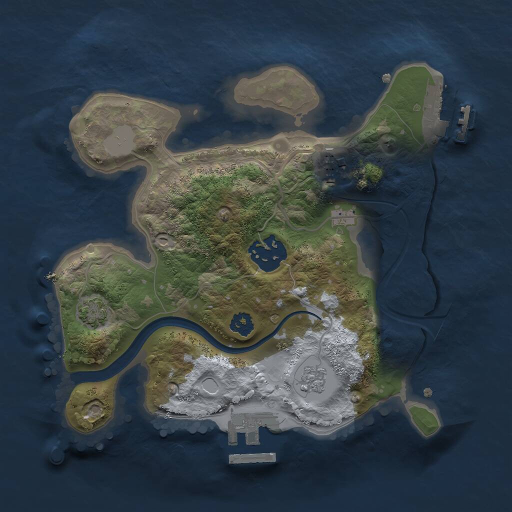 Rust Map: Procedural Map, Size: 2200, Seed: 365, 7 Monuments