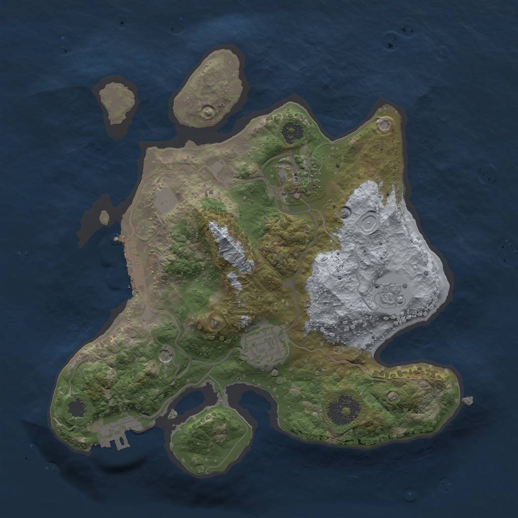 Rust Map: Procedural Map, Size: 2500, Seed: 1482309938, 11 Monuments