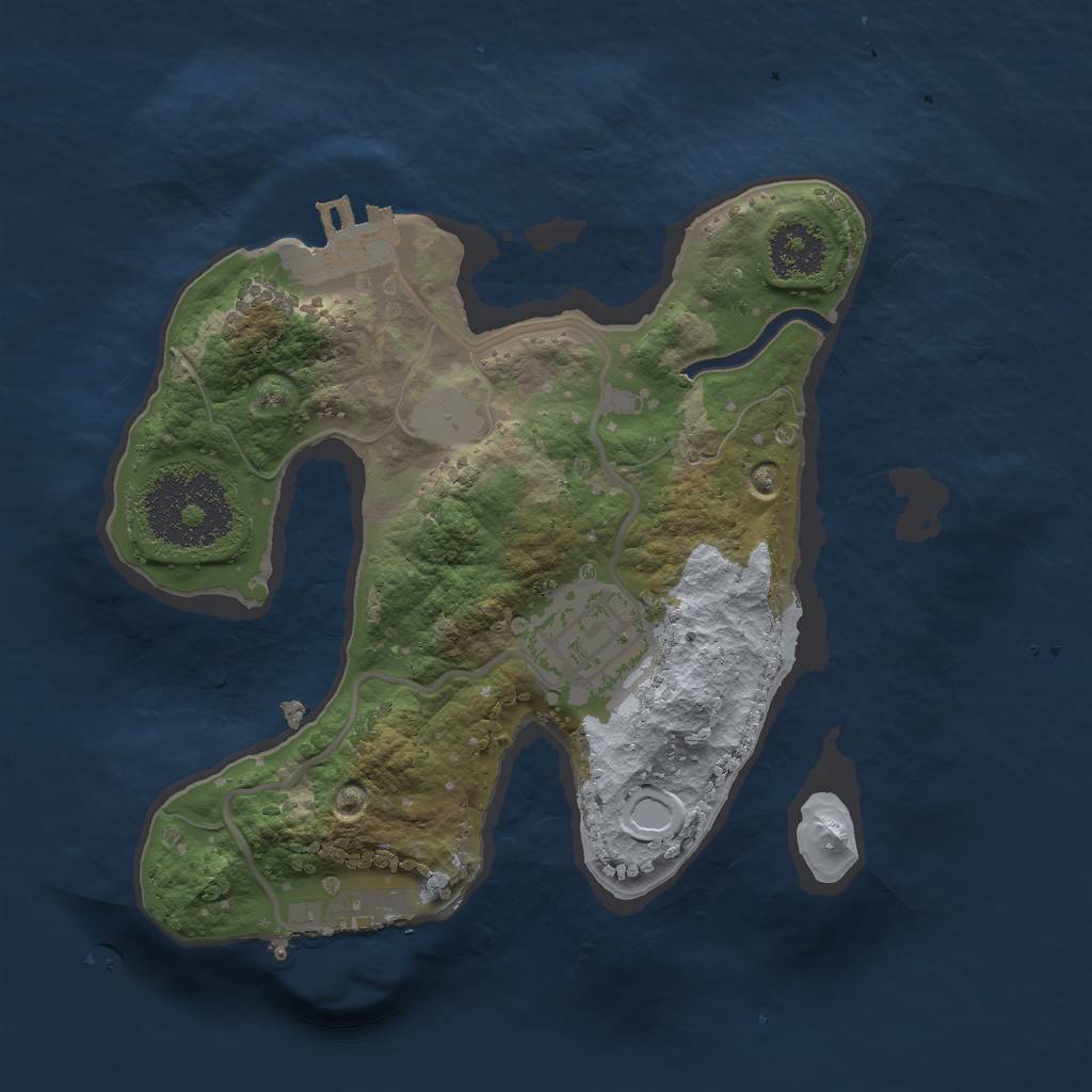 Rust Map: Procedural Map, Size: 2000, Seed: 65432, 8 Monuments