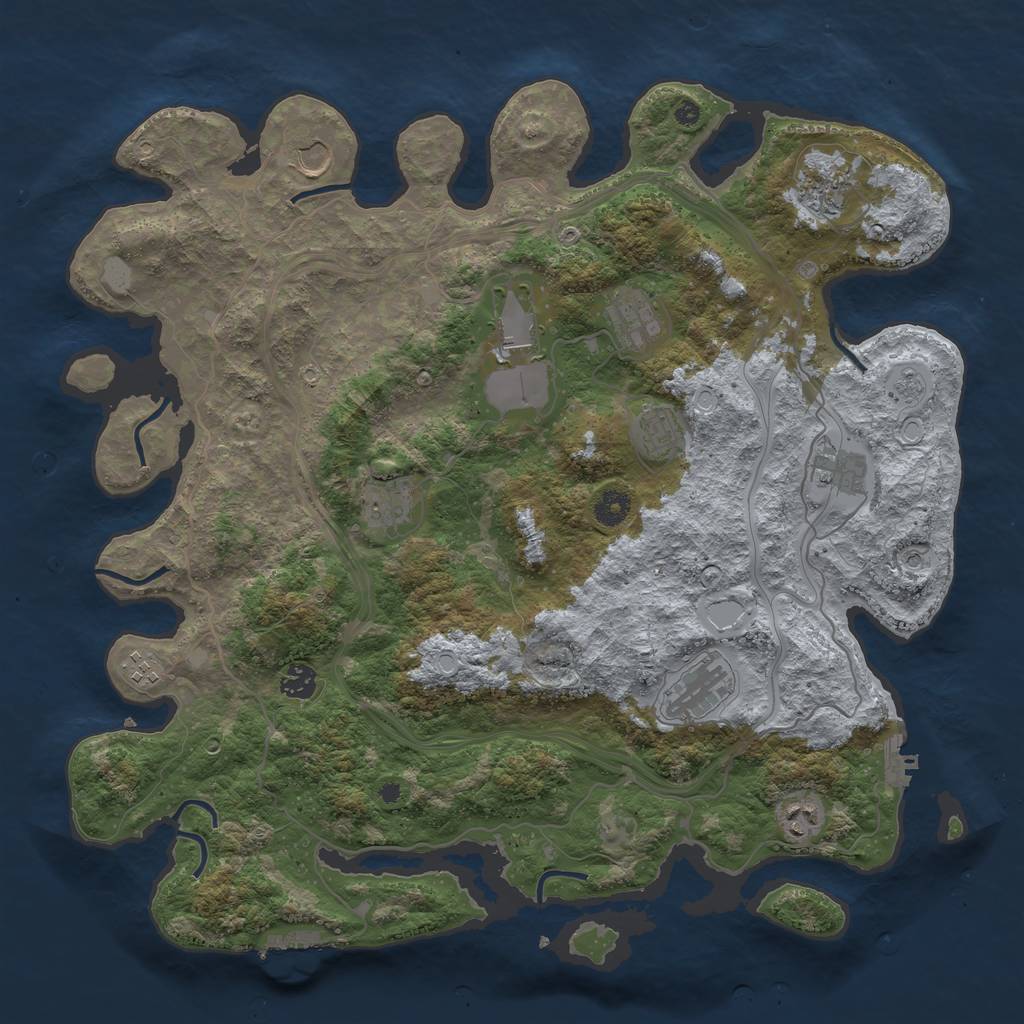 Rust Map: Procedural Map, Size: 4250, Seed: 98779815, 20 Monuments