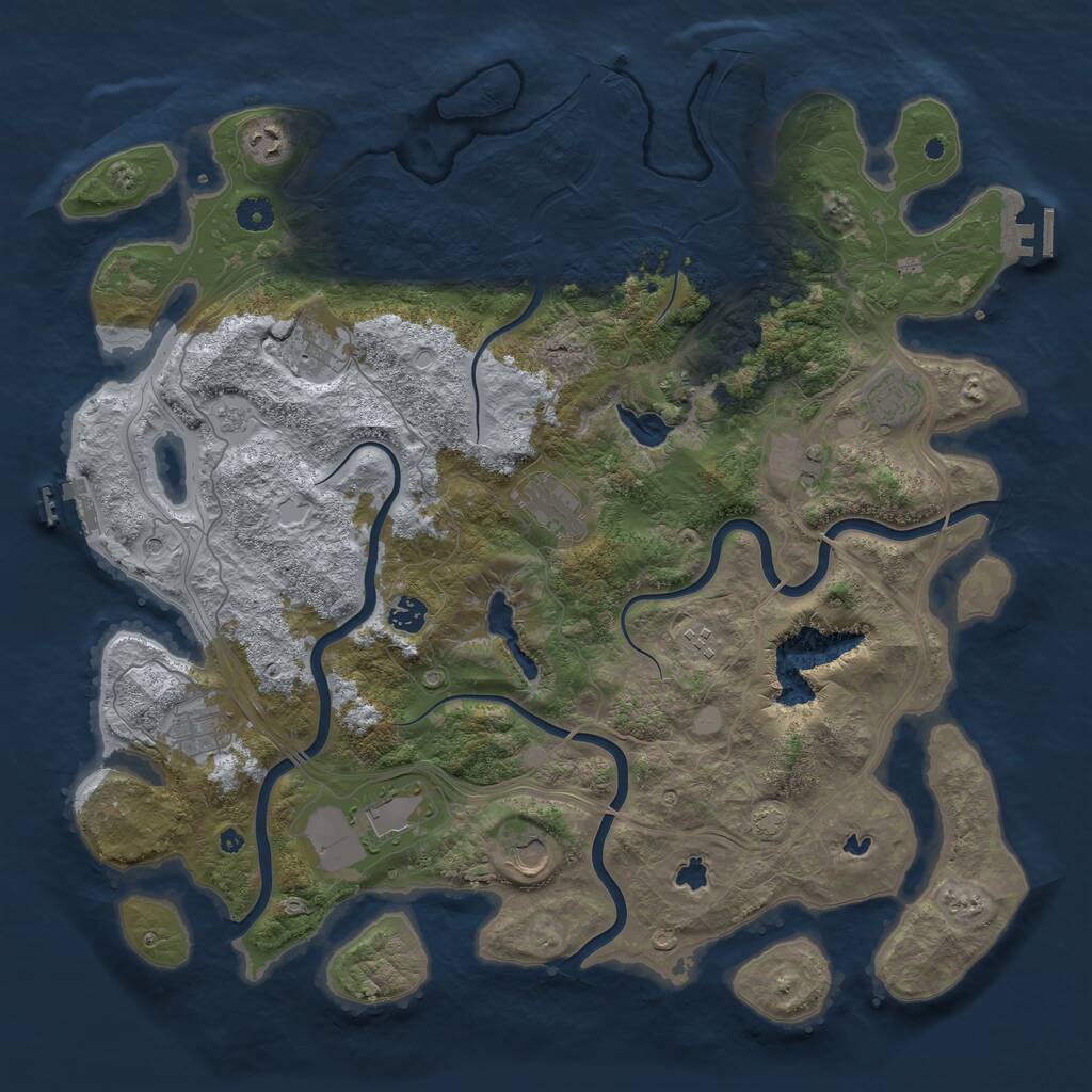 Rust Map: Procedural Map, Size: 4500, Seed: 1771593717, 16 Monuments