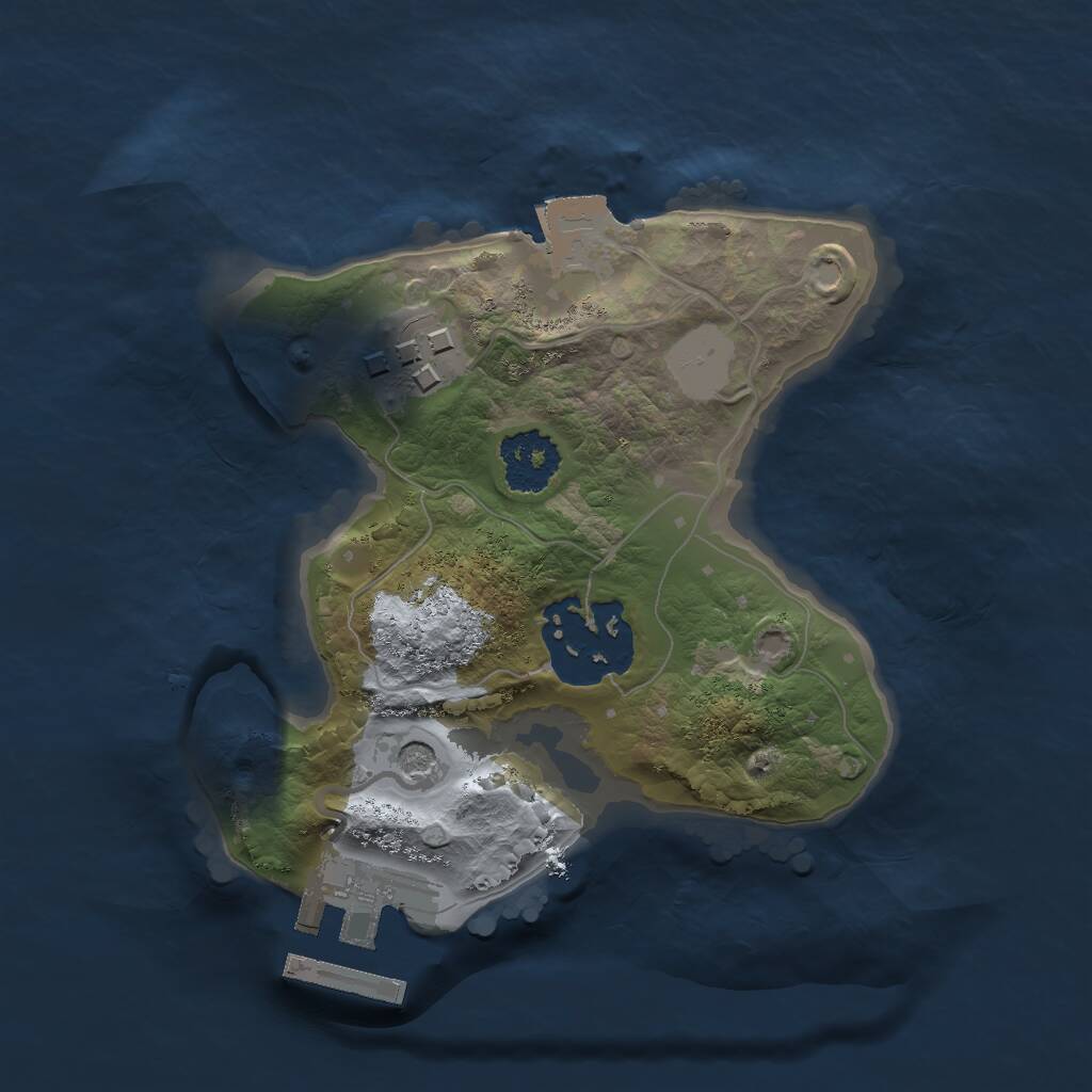 Rust Map: Procedural Map, Size: 1800, Seed: 1134251, 5 Monuments