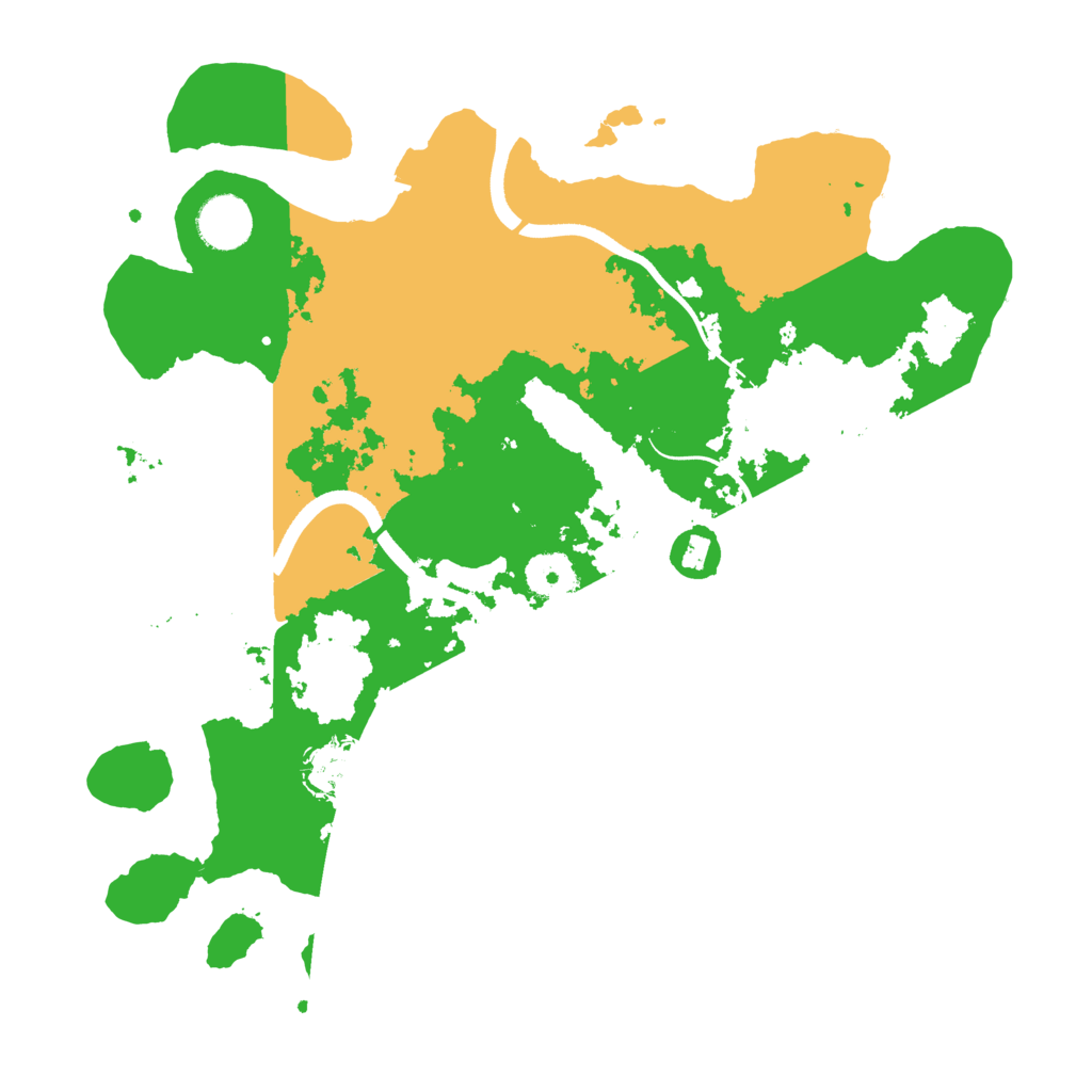Biome Rust Map: Procedural Map, Size: 3500, Seed: 43501181