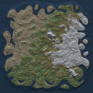 Thumbnail Rust Map: Procedural Map, Size: 6000, Seed: 489996430, 20 Monuments