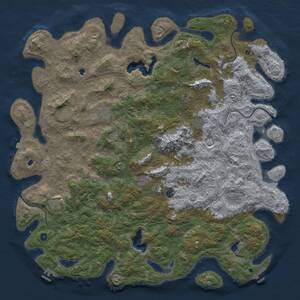 Thumbnail Rust Map: Procedural Map, Size: 6000, Seed: 489996430, 17 Monuments