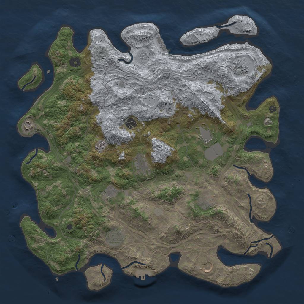 Rust Map: Procedural Map, Size: 4250, Seed: 437329123, 19 Monuments