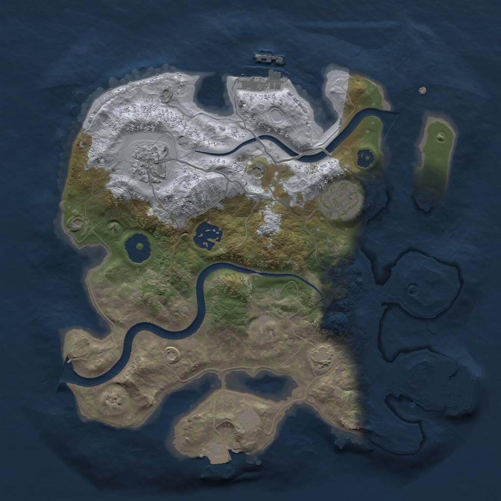 Rust Map: Procedural Map, Size: 2800, Seed: 112, 8 Monuments