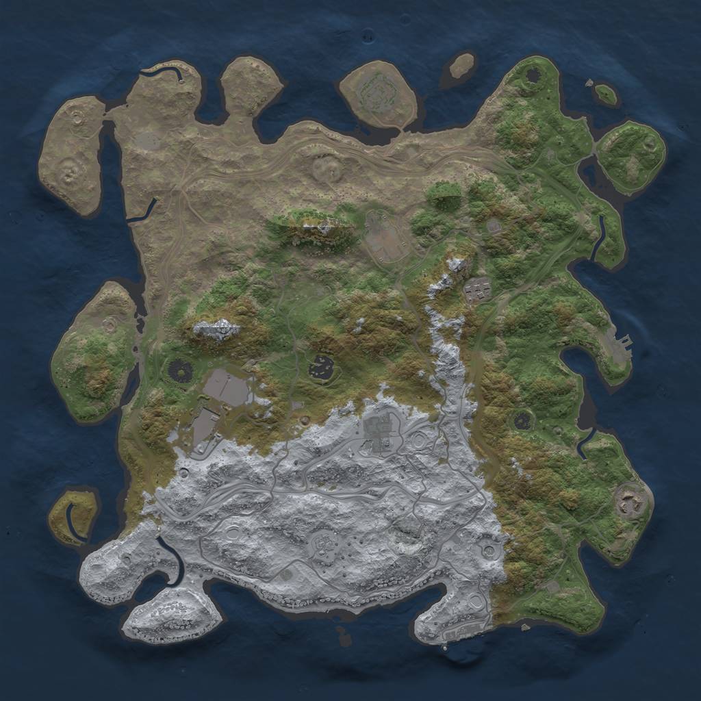 Rust Map: Procedural Map, Size: 4250, Seed: 20221103, 16 Monuments