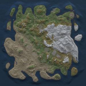 Thumbnail Rust Map: Procedural Map, Size: 4300, Seed: 54849058, 19 Monuments