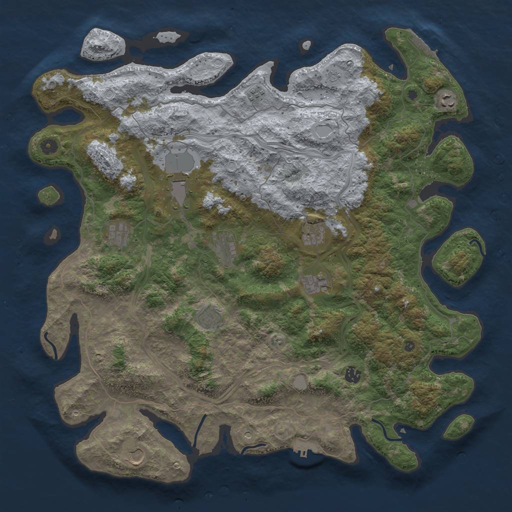 Rust Map: Procedural Map, Size: 4700, Seed: 7102021, 19 Monuments