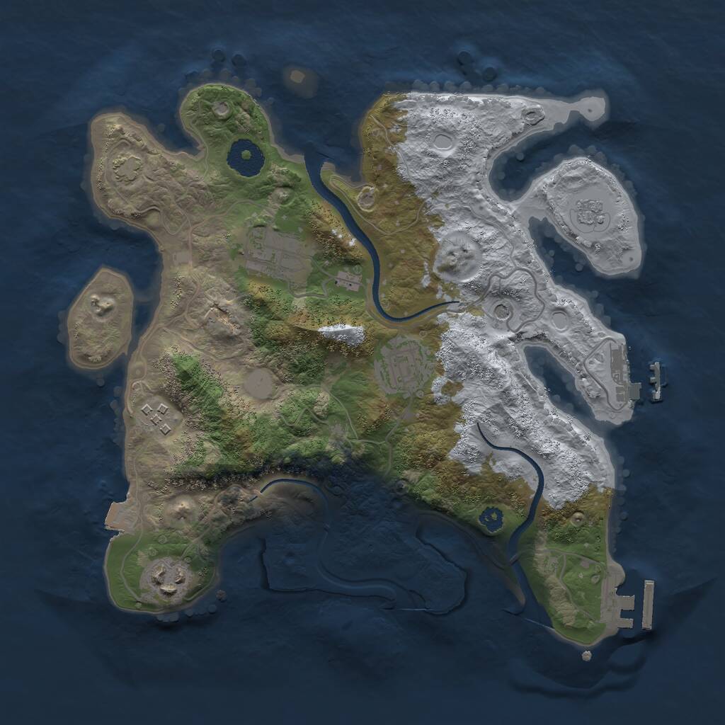 Rust Map: Procedural Map, Size: 3000, Seed: 230, 10 Monuments
